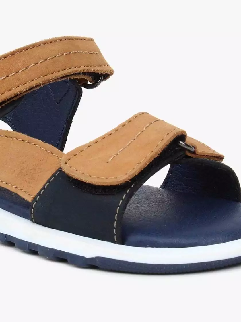 Tan Leather Dual strap Sandals for toddlers (Unisex) - Image 5