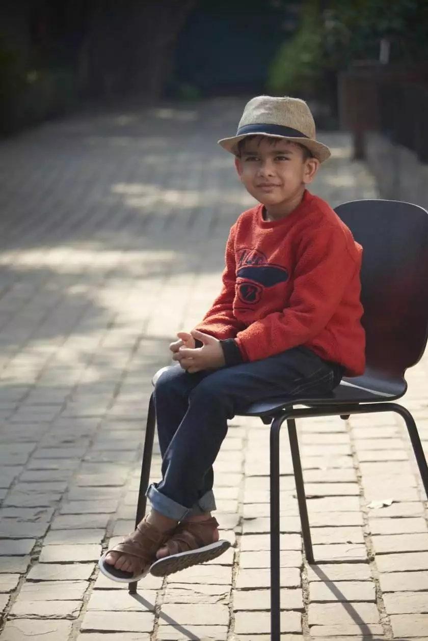 Brown Leather Open toe Sandals for Toddler Boys - Image 4