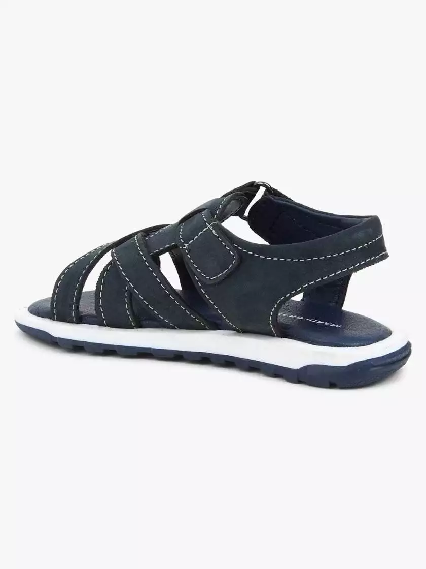 Blue Leather Multi-strap Sandals for toddlers (Unisex) - Image 2