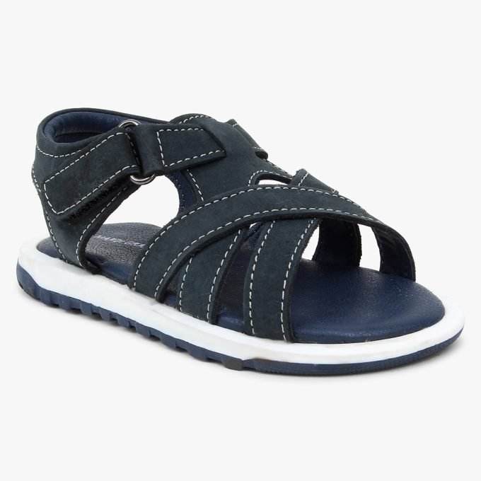 Blue Leather Multi-strap Sandals for toddlers (Unisex)