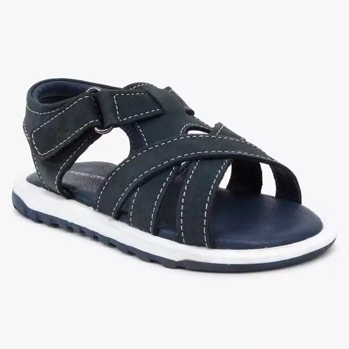 Blue Leather Multi-strap Sandals for toddlers (Unisex)