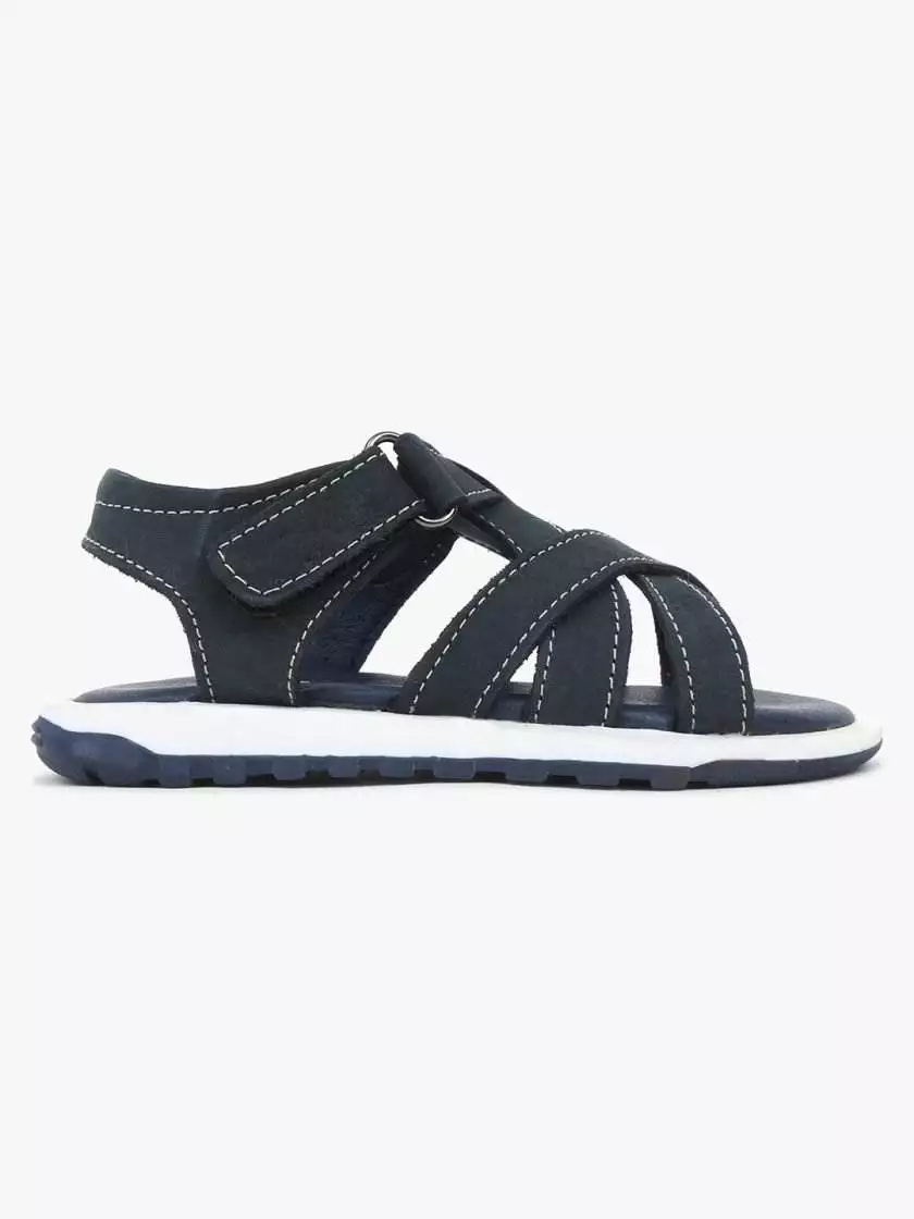 Blue Leather Multi-strap Sandals for toddlers (Unisex) - Image 4