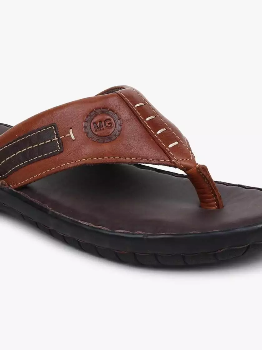 Brown Leather Flip flops for children (Unisex) - Image 6