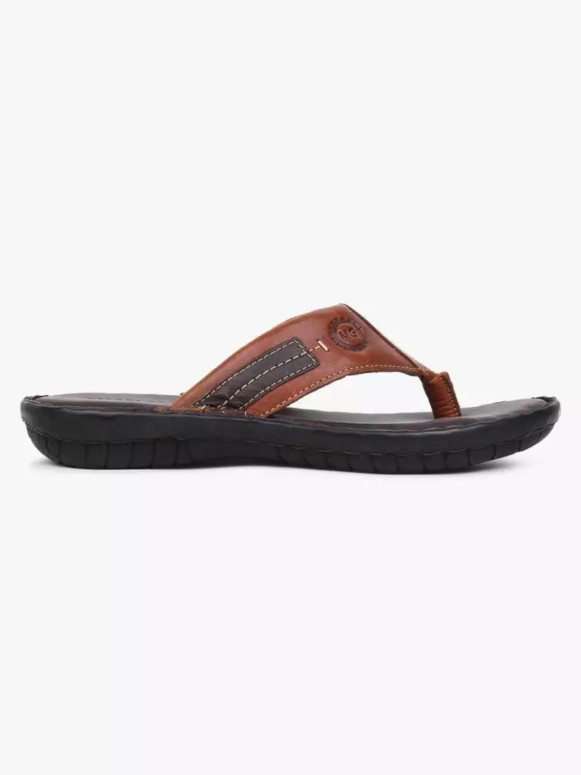 Brown Leather Flip flops for children (Unisex) - Image 3