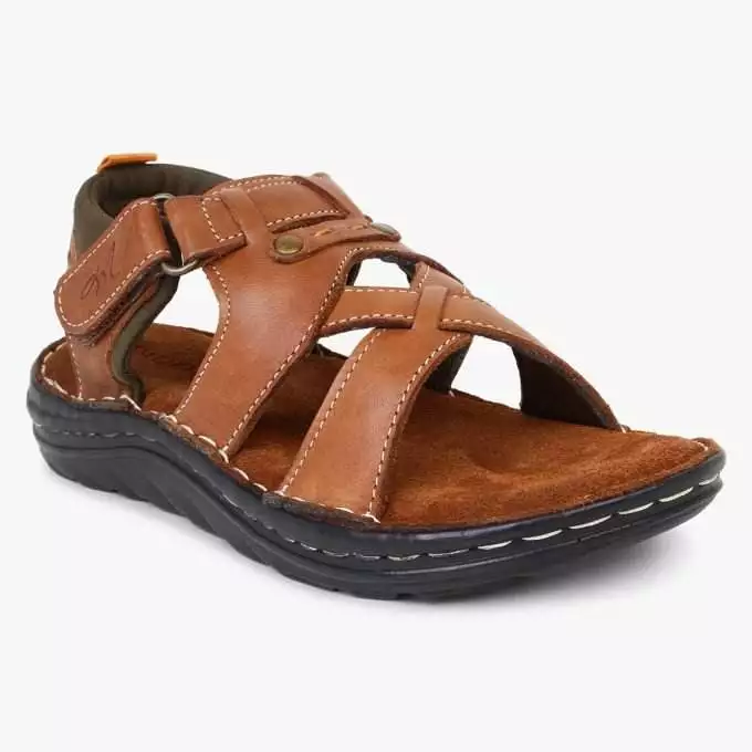 Brown Leather Sandals for children