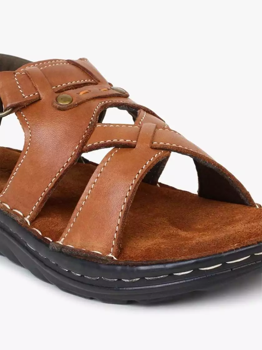 Brown Leather Sandals for children - Image 4
