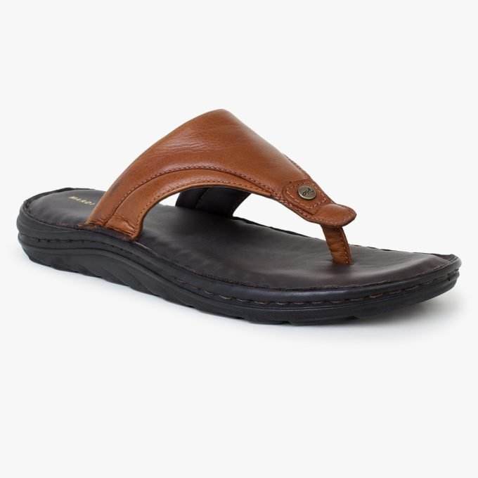 Brown Leather flipflop for Men