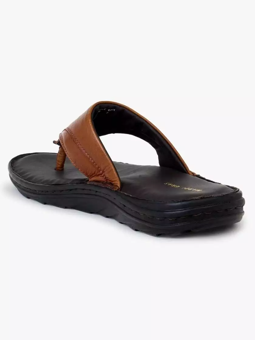 Brown Leather flipflop for Men - Image 3