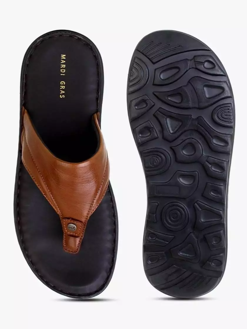 Brown Leather flipflop for Men - Image 5
