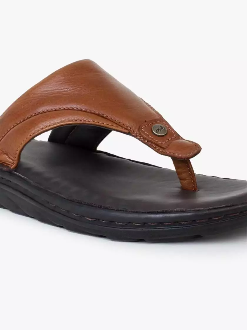 Brown Leather flipflop for Men - Image 4