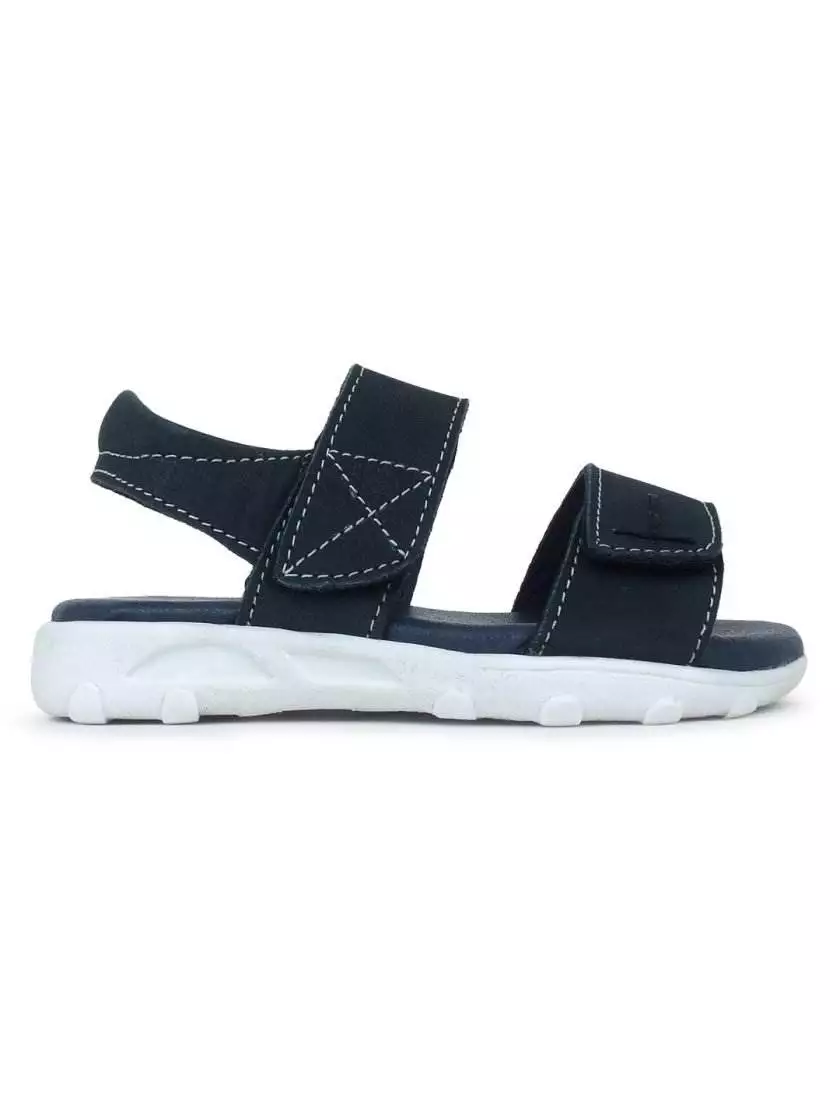 Blue Leather Sandals with dual strap closure for Toddlers (Unisex) - Image 4