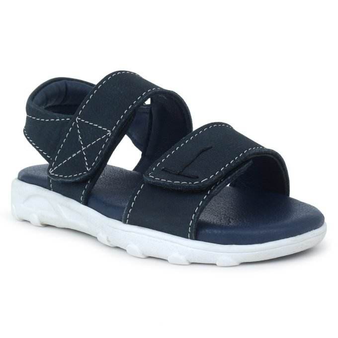 Blue Leather Sandals with dual strap closure for Toddlers (Unisex)