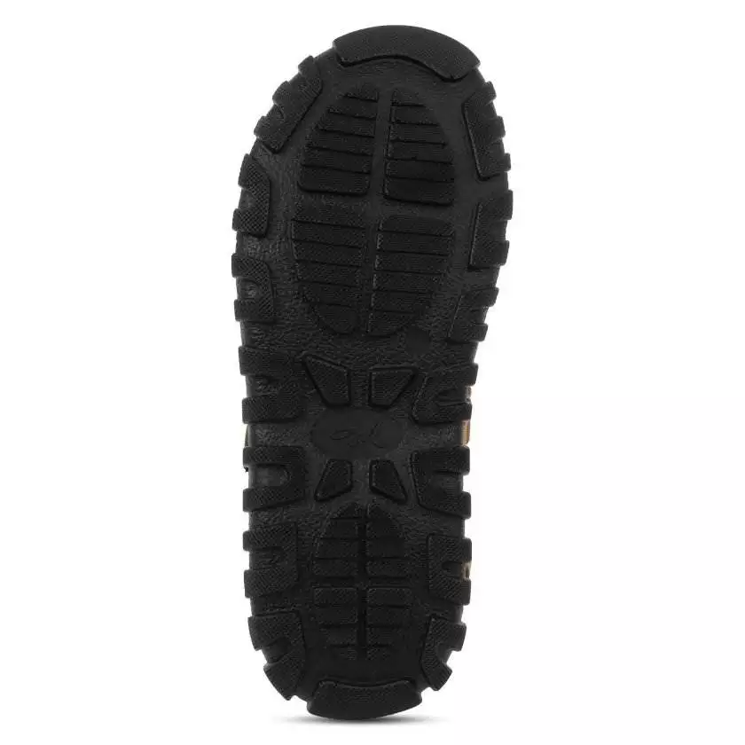 Tan Leather Sandals With Dual Strap closure for Men - Image 7