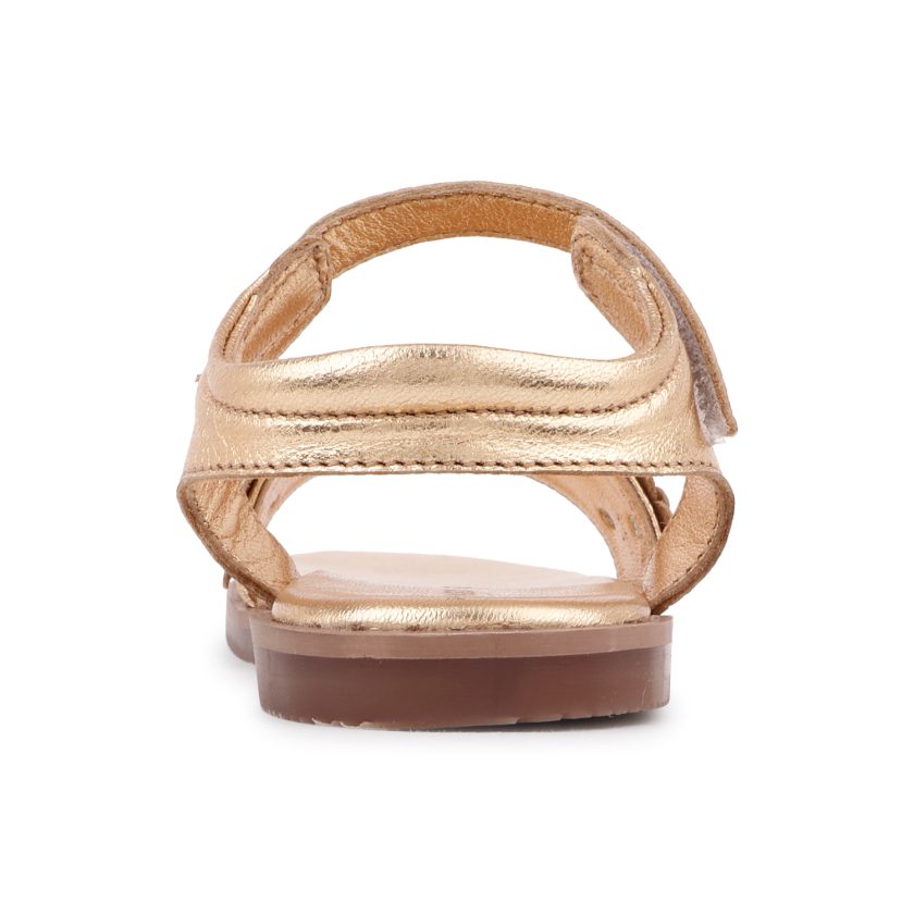 Golden  Flower Leather  Sandals for toddler Girls - Image 5
