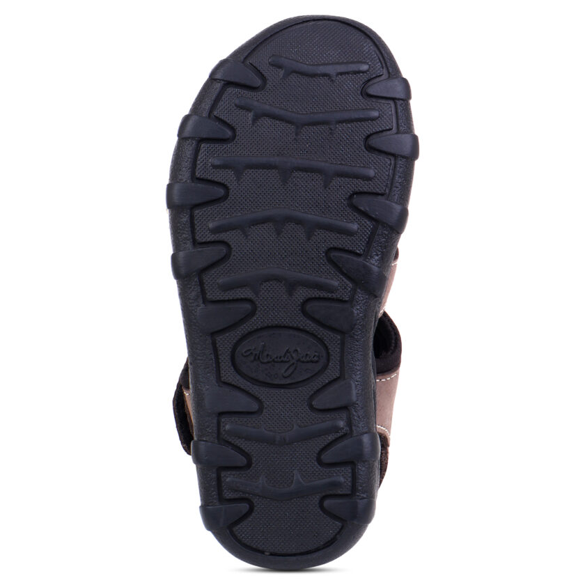 Grey Leather Closed Toe Sandals for Toddlers (Unisex) - Image 6