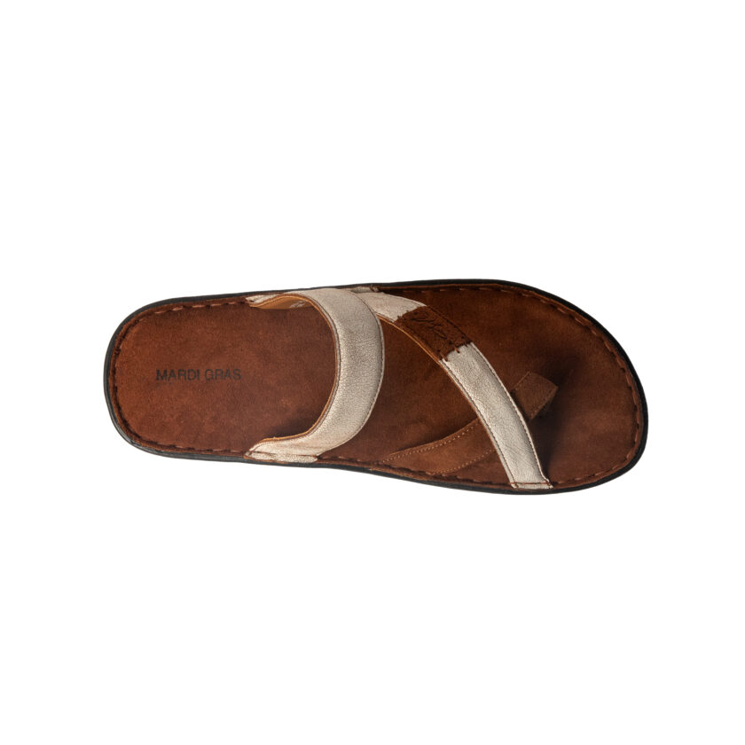 MARDI GRAS Men's Leather Chappal – Stylish & Comfortable Slippers for Office, Formal & Casual Wear - Image 3