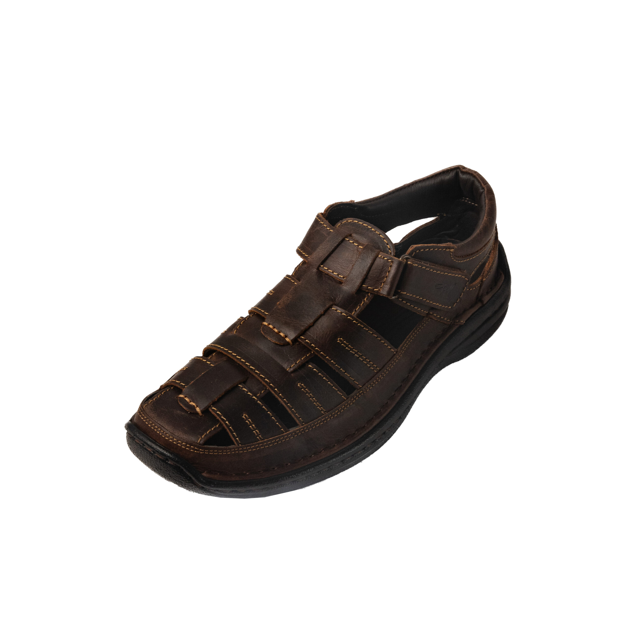 Mardi Gras Men's Genuine Leather Sandals | PU Sole & EVA Insole | Tan Colour | All-Day Comfort | Casual & Office Footwear