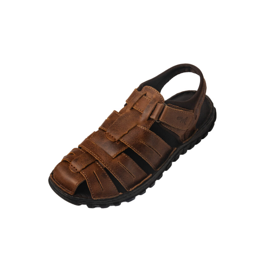 MARDI GRAS Men's Leather Sandals | PU Sole & EVA Insole | Casual & Formal Sandals for men - Image 3