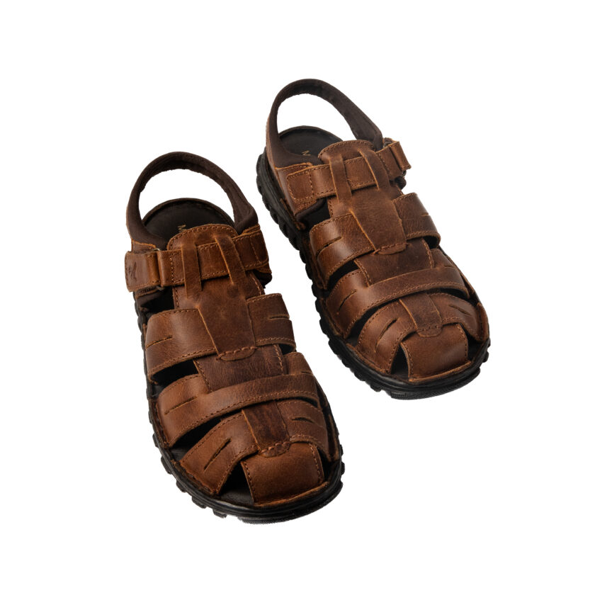 MARDI GRAS Men's Leather Sandals | PU Sole & EVA Insole | Casual & Formal Sandals for men - Image 6