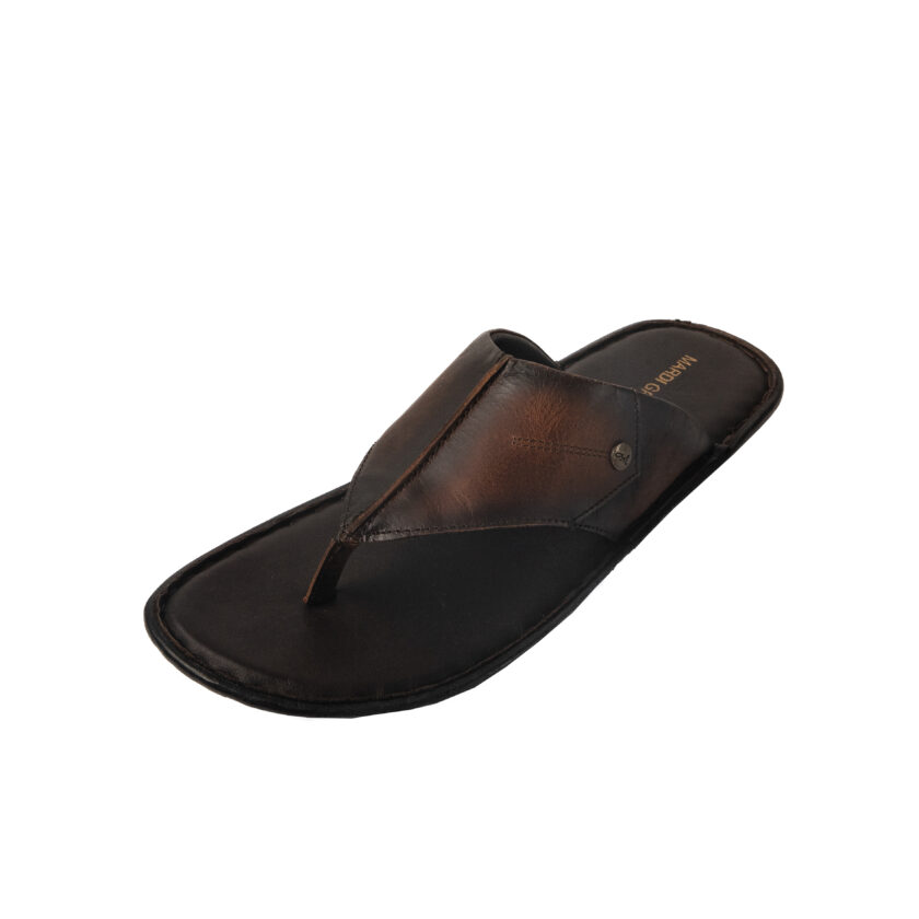 MARDI GRAS Genuine Leather Men’s Chappals | Stylish Slip-On Slippers with Soft PU Sole | Comfortable Footwear for Daily & Ethnic Wear - Image 3
