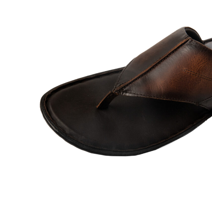 MARDI GRAS Genuine Leather Men’s Chappals | Stylish Slip-On Slippers with Soft PU Sole | Comfortable Footwear for Daily & Ethnic Wear - Image 5