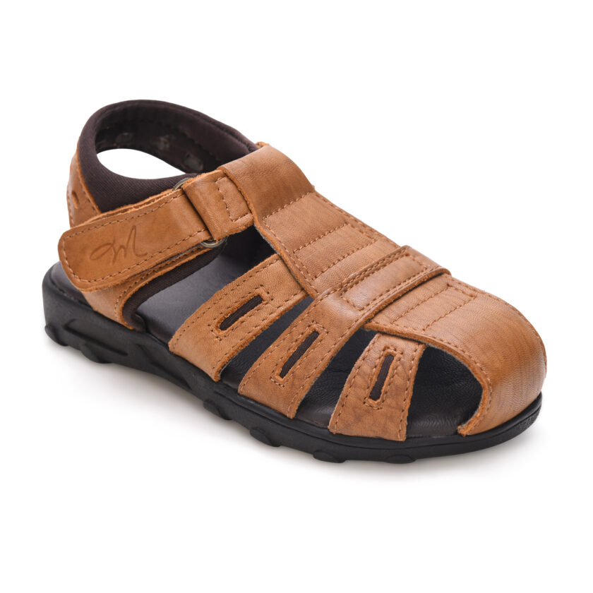 MARDI GRAS Leather Sandals for Boys (2-5 years) | PU Sole, EVA Insole | Lightweight & Comfortable Kids Footwear (Tan1, UK Footwear Size System, Little Kid, Men, Age, Medium, 5 Years) - Image 6