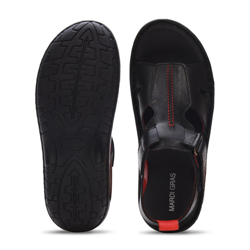 MARDI GRAS Boys? Black Leather Sandals ? Durable Open-Toe Summer Shoes for Kids (Black, UK Footwear Size System, Big Kid, Youth) - Image 4