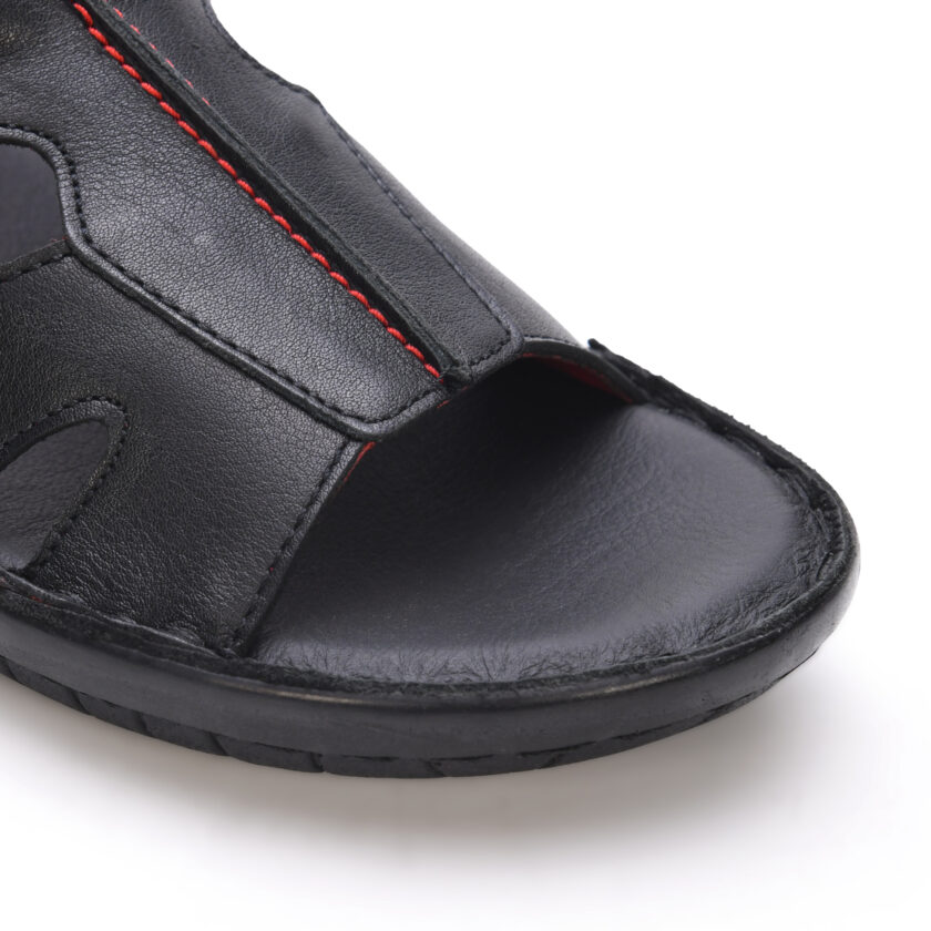 MARDI GRAS Boys? Black Leather Sandals ? Durable Open-Toe Summer Shoes for Kids (Black, UK Footwear Size System, Big Kid, Youth) - Image 5