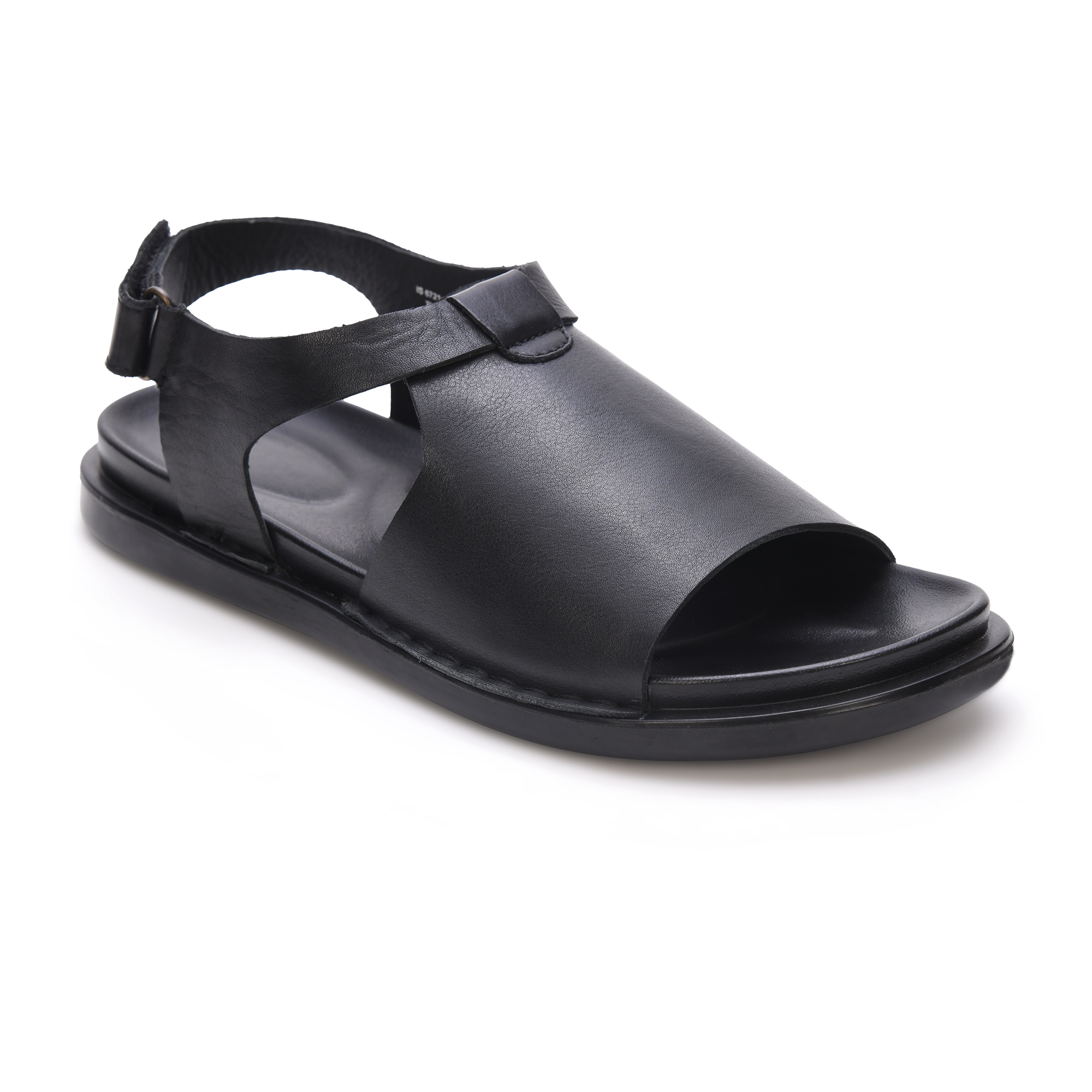 MARDI GRAS Men's Leather Sandals - Genuine Leather Upper, PU Sole, Leather Lining - Comfortable Walking Sandals for Men (Black, UK Footwear Size System, Adult, Men)