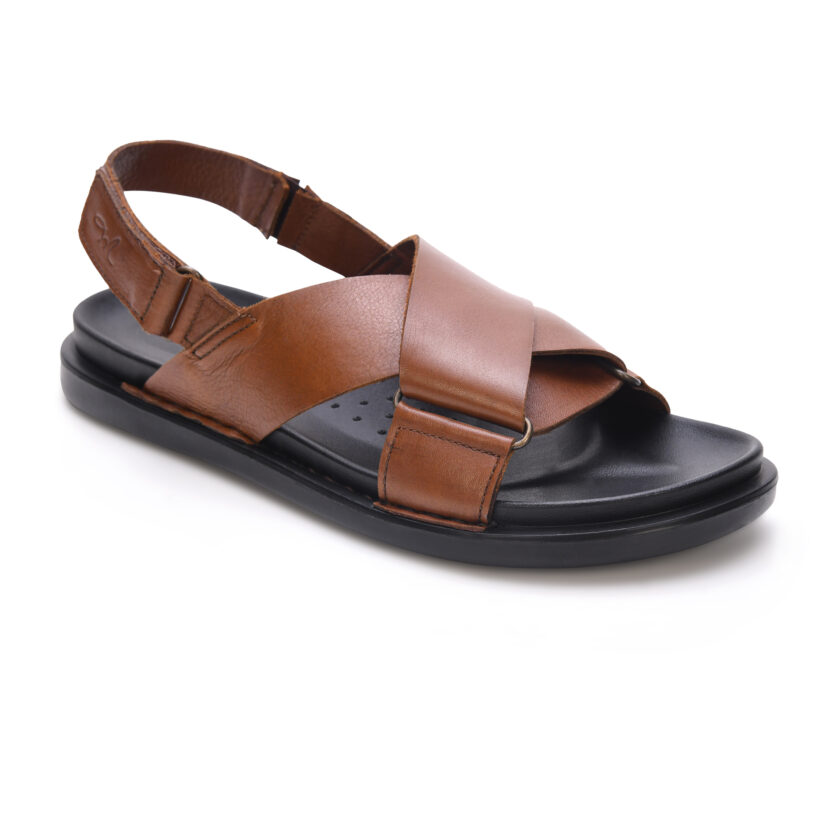 MARDI GRAS Men's Leather Sandals - Comfortable PU Sole Casual Footwear for Summer, All-Day Wear, Breathable Design (UK Footwear Size System, Adult, Men) - Image 6