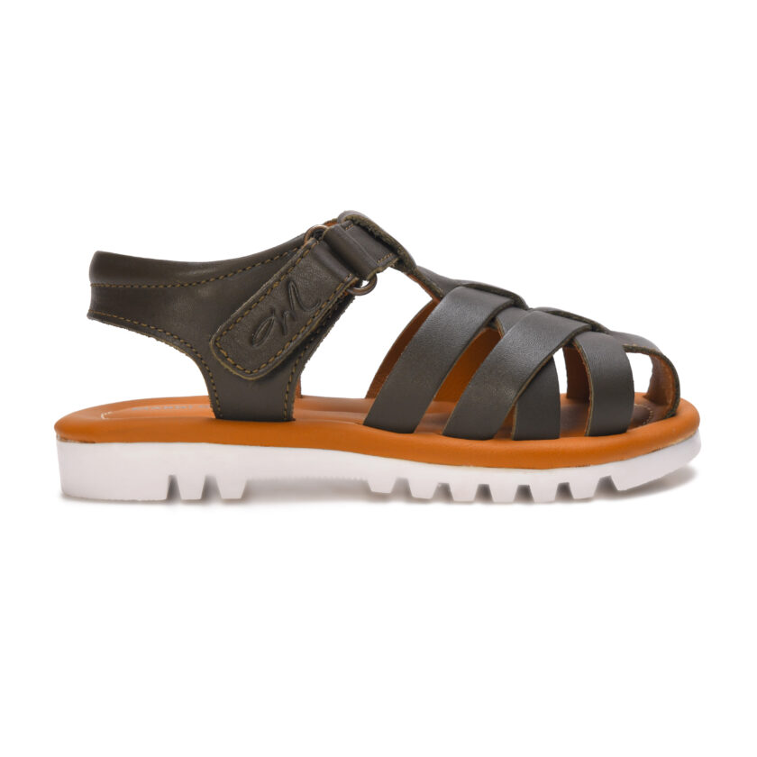 MARDI GRAS Casual Velcro Sandal For Kids | Comfortable and Cushioned Footbed | Durable Summer Footwear for Outdoor | Ideal for Everyday Wear (Olive, UK Footwear Size System, Toddler) - Image 3