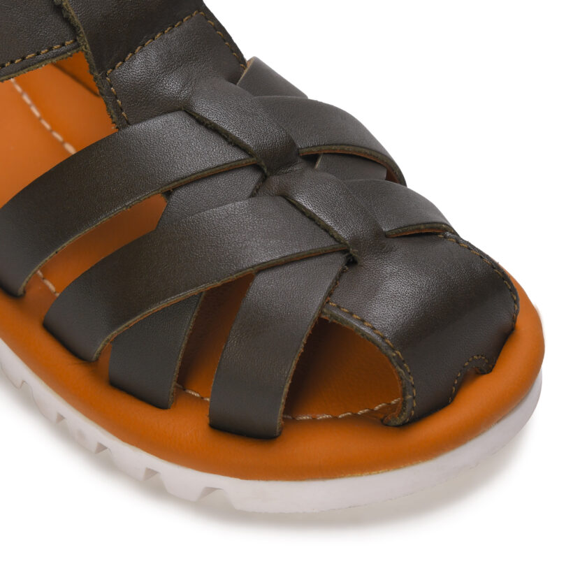 MARDI GRAS Casual Velcro Sandal For Kids | Comfortable and Cushioned Footbed | Durable Summer Footwear for Outdoor | Ideal for Everyday Wear (Olive, UK Footwear Size System, Toddler) - Image 5