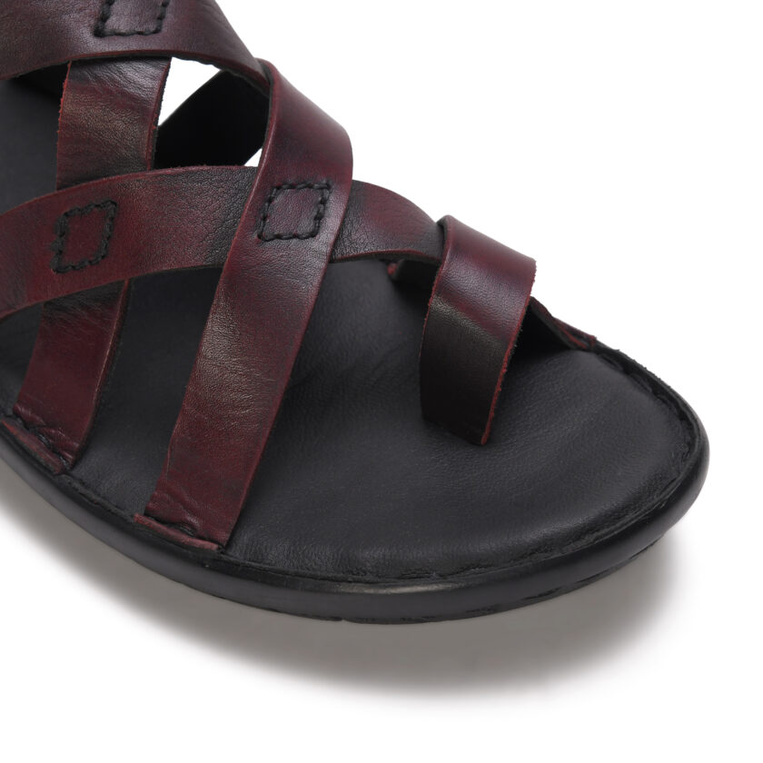 MARDI GRAS Men's Premium Leather Sandals - Comfortable Open-Toe Summer Sandals with Adjustable Straps (Brown, UK Footwear Size System, Adult, Men) (Copy) - Image 6
