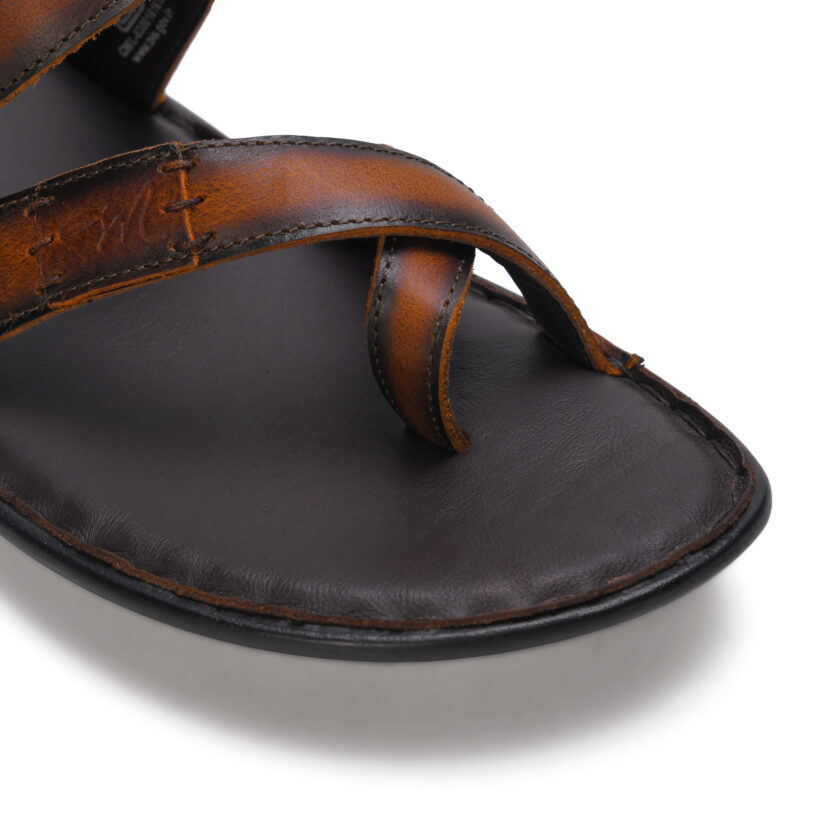 MARDI GRAS Leather Single Toed Chappal for Men – Stylish & Comfortable Leather Slippers for Office, Formal, and Casual Wear (Burgundy, UK Footwear Size System, Adult, Men) - Image 6